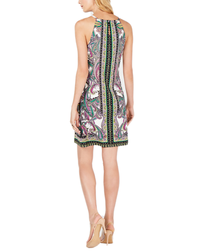 INC International Concepts Women Petite Printed Halter Dress