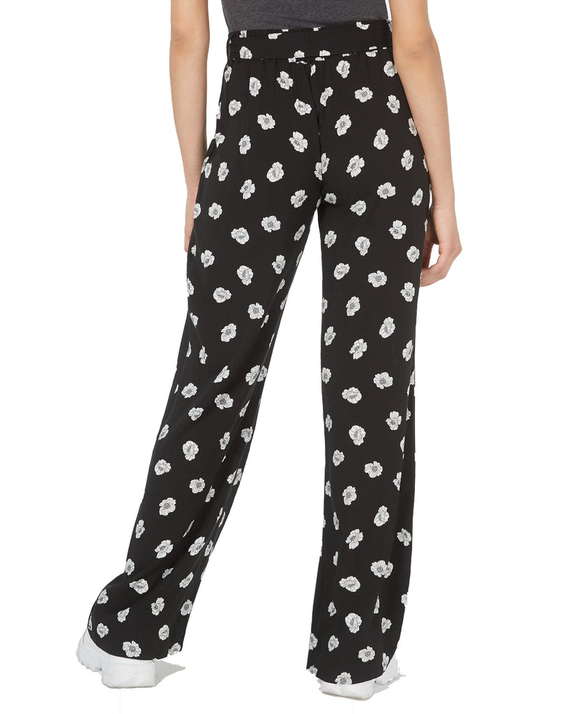 Be Bop Womens Printed Tie Waist Pants