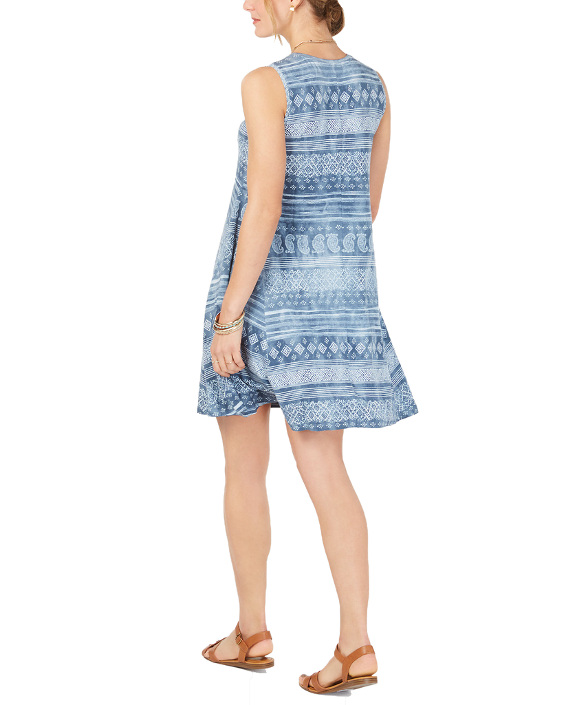 Style & Co Women Printed Sleeveless Swing Dress