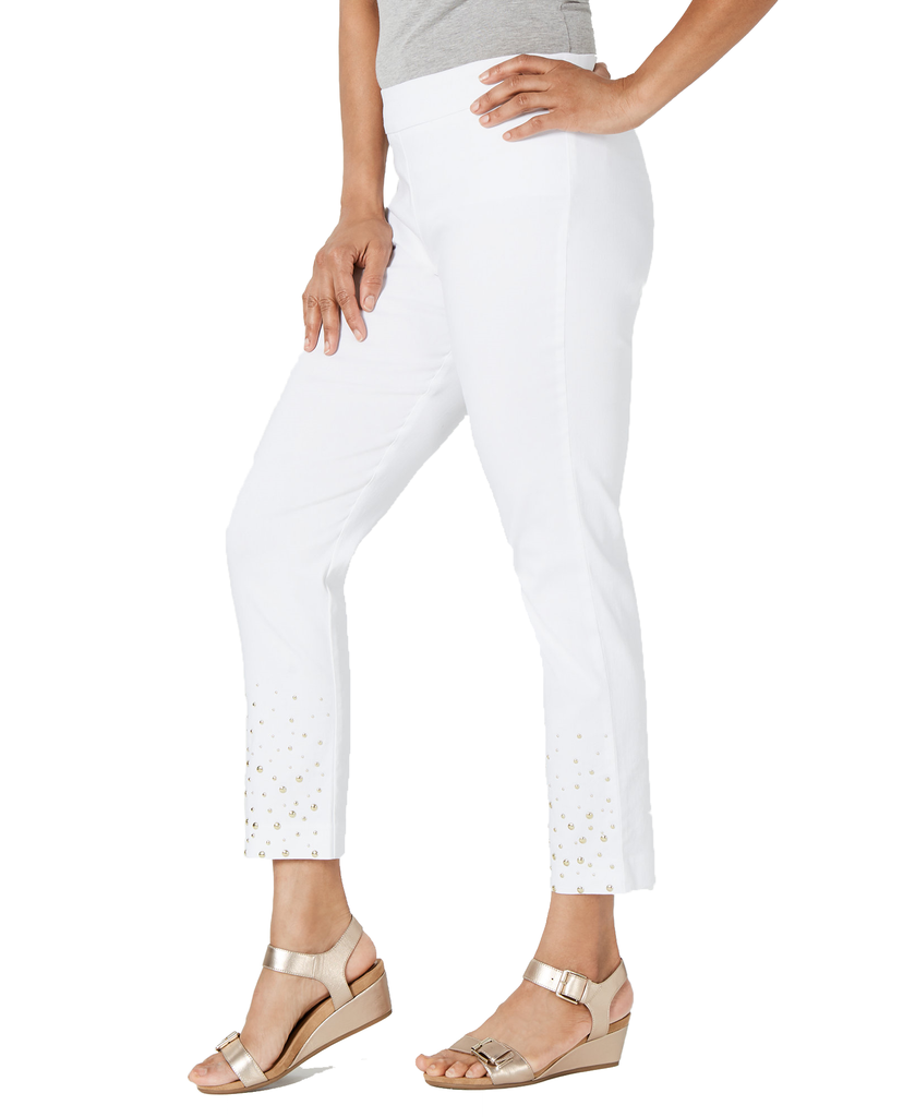 JM Collection Women Embellished Pull On Pants