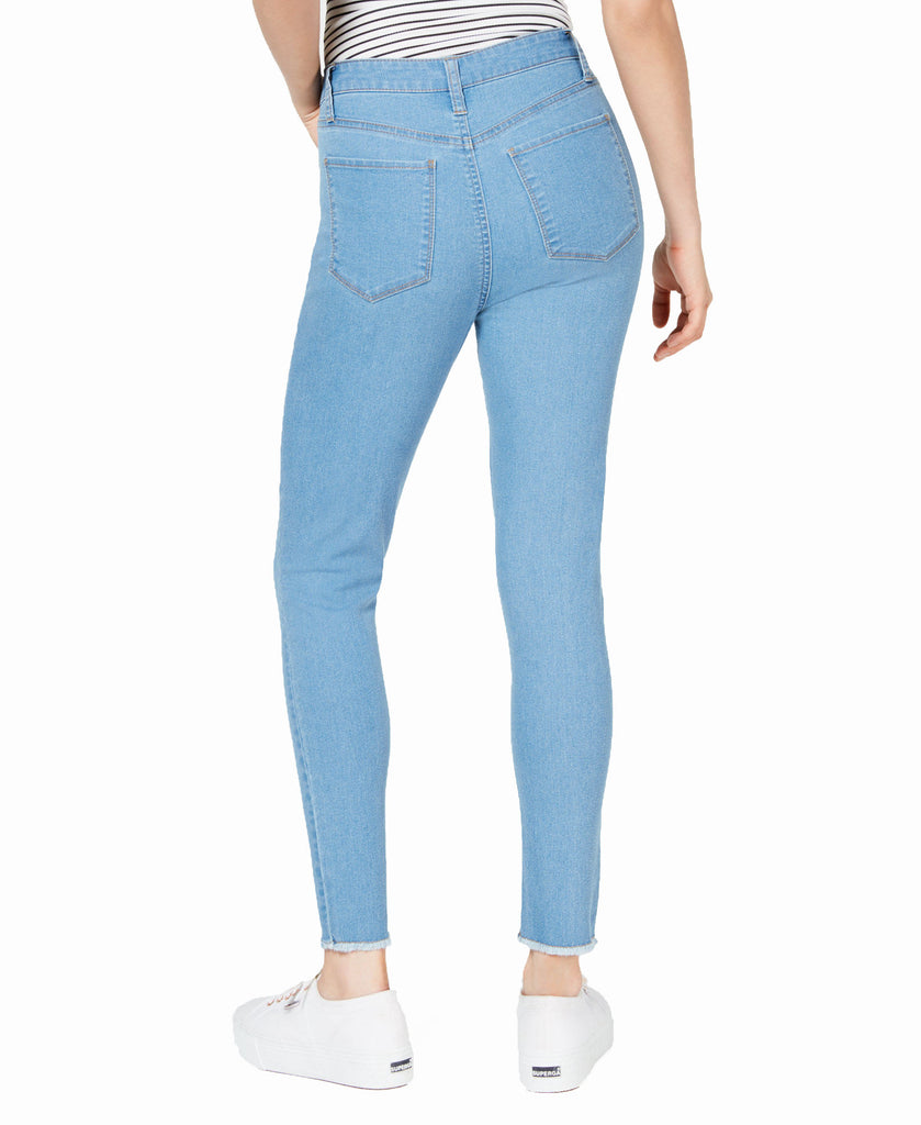 Tinseltown Women High Rise Raw Hem Skinny Jeans