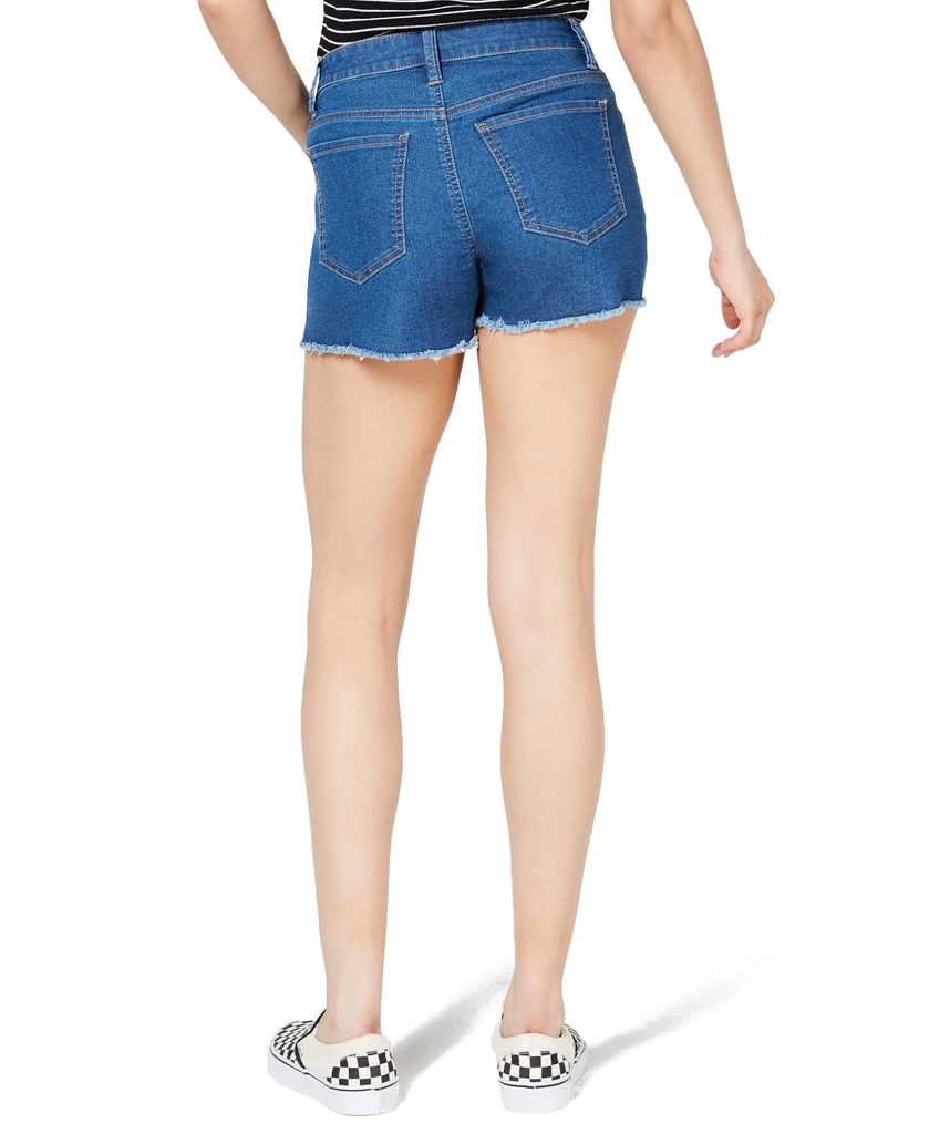 Tinseltown Women Frayed Denim Shorts