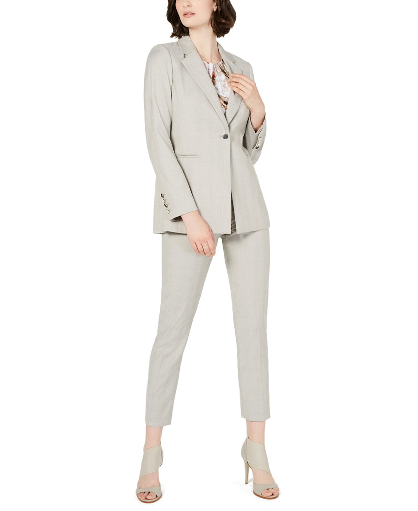 Calvin Klein Women Notched Lapel Single Button Blazer