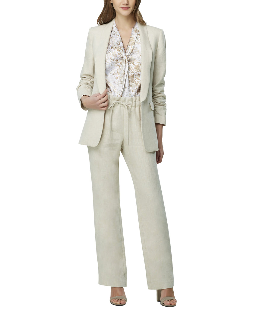 Tahari-ASL-Women-Petite-Linen-Ruched-Sleeve-Jacket-Light-Natural