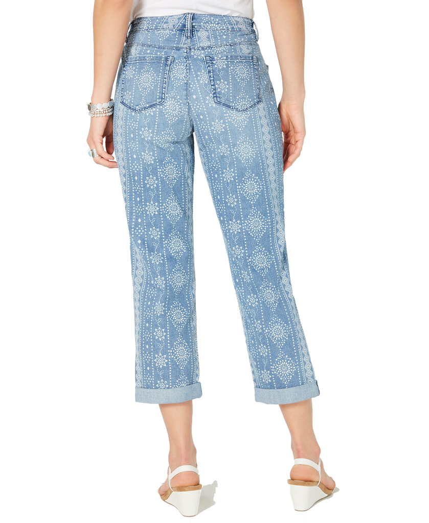 Style & Co Women Printed Cuffed Hem Jeans