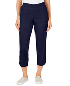 Style & Co Women Pull On Utility Capris Industrial Blue