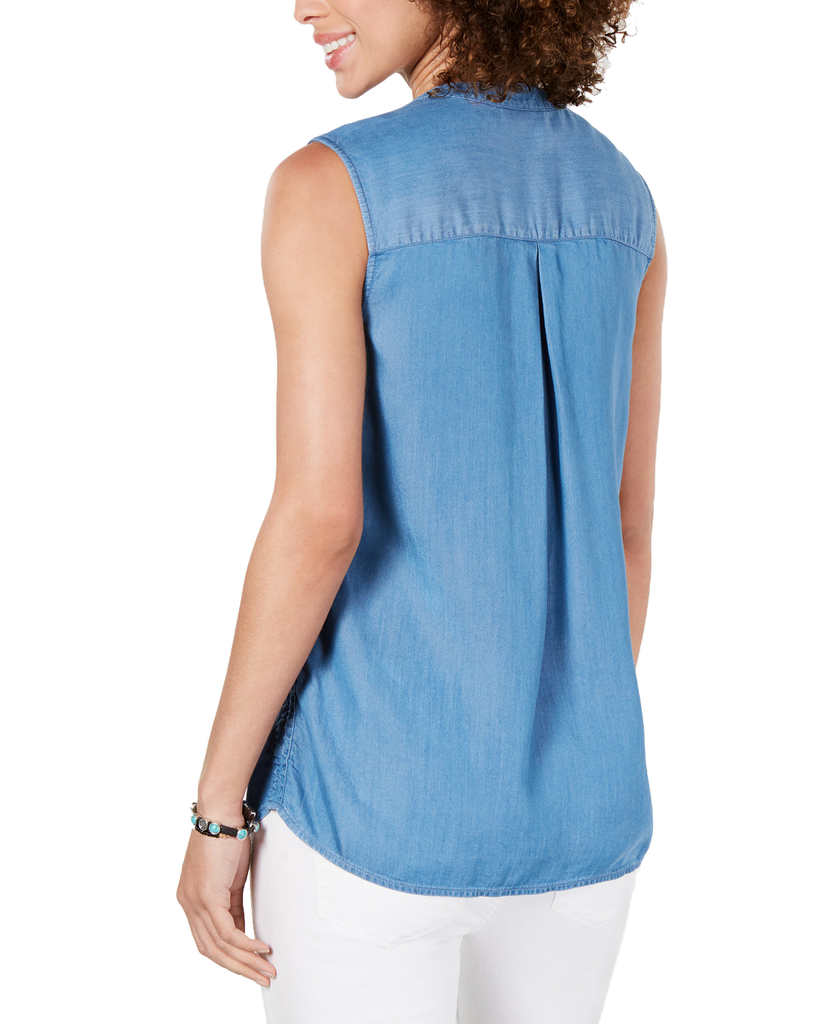 Style & Co Women Side Seam Sleeveless Shirt