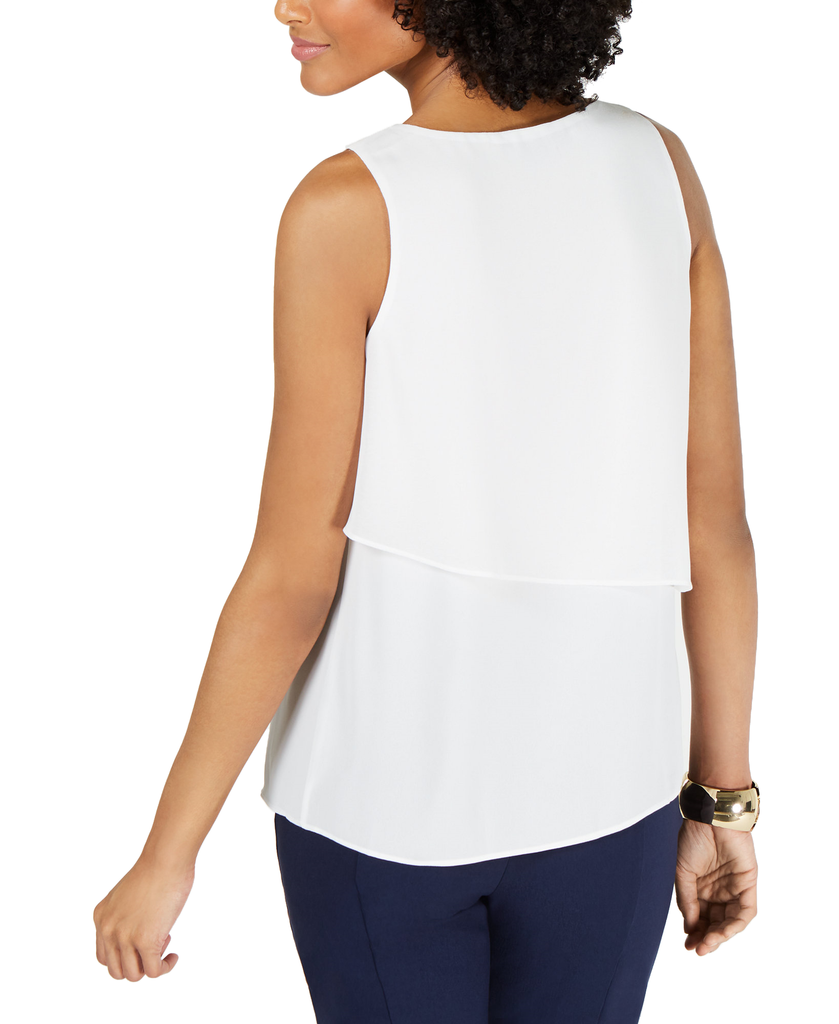 Thalia Sodi Women Hardware Tiered Sleeveless Top