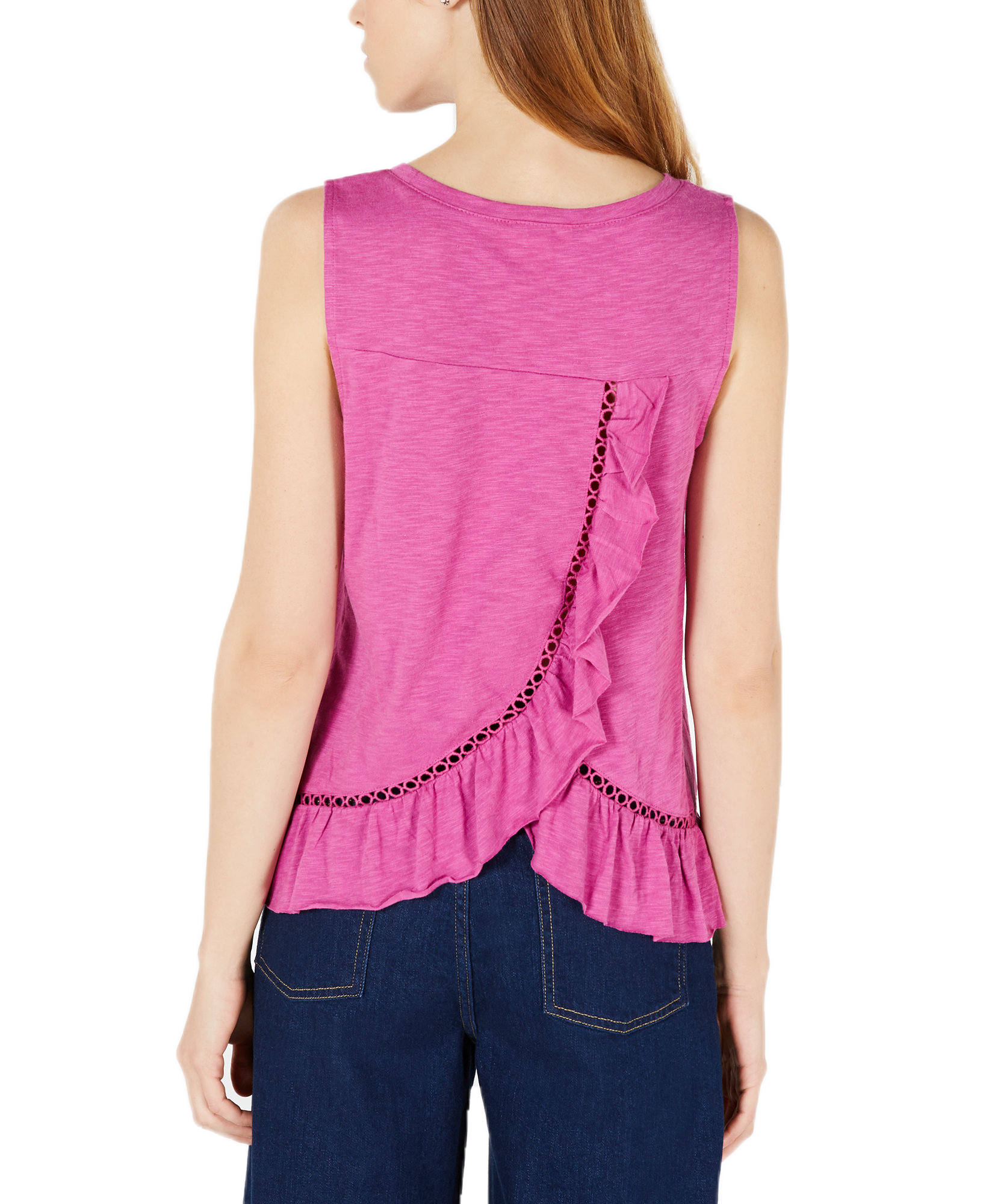 Maison Jules Women Ruffled Cross Over Back Top