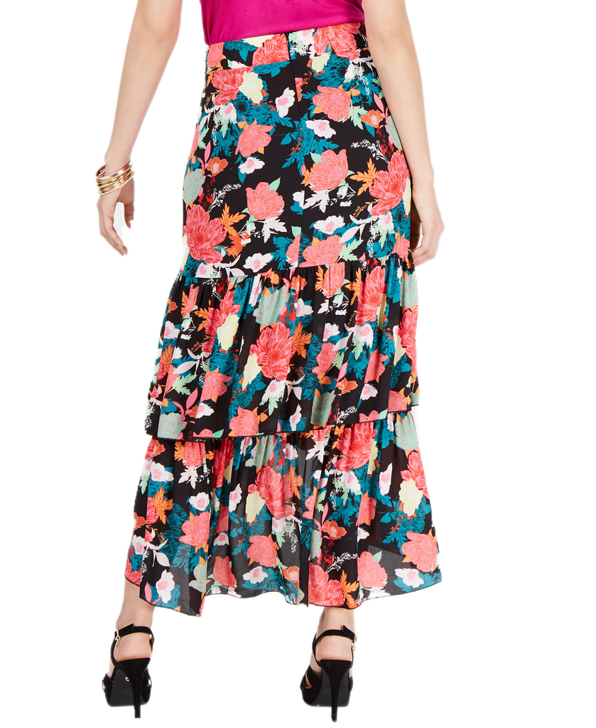 Thalia Sodi Women Printed Wrapped Ruffle Skirt