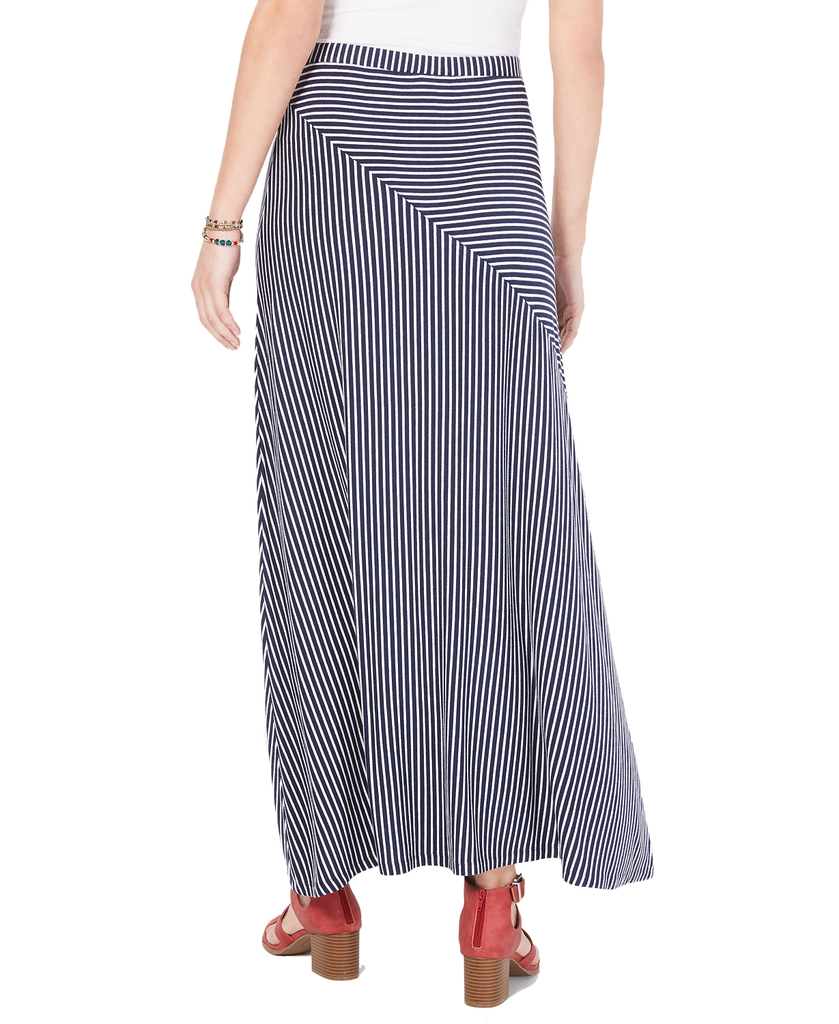 Style & Co Women Striped Pull On Maxi Skirt