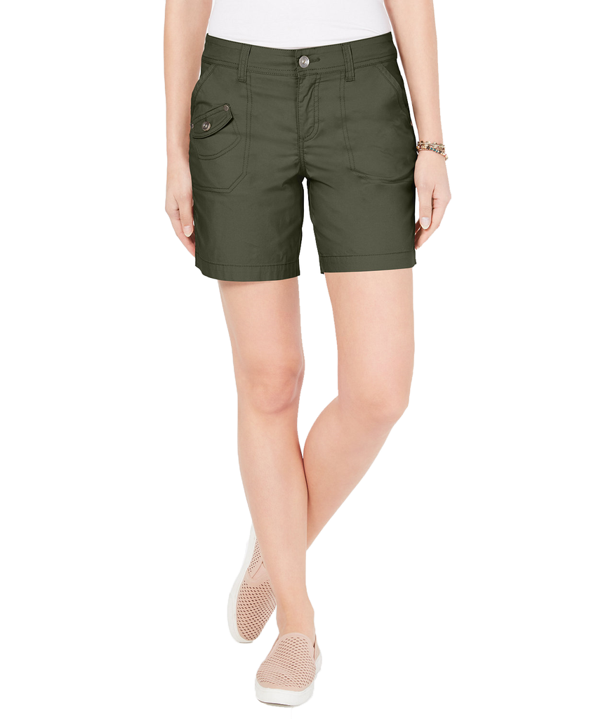 Style & Co Women Cargo Shorts Olive Sprig