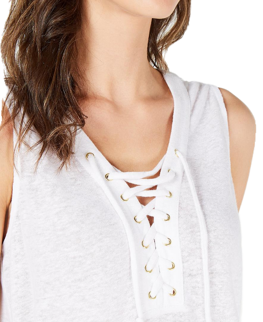 INC International Concepts Women Lace Up Top