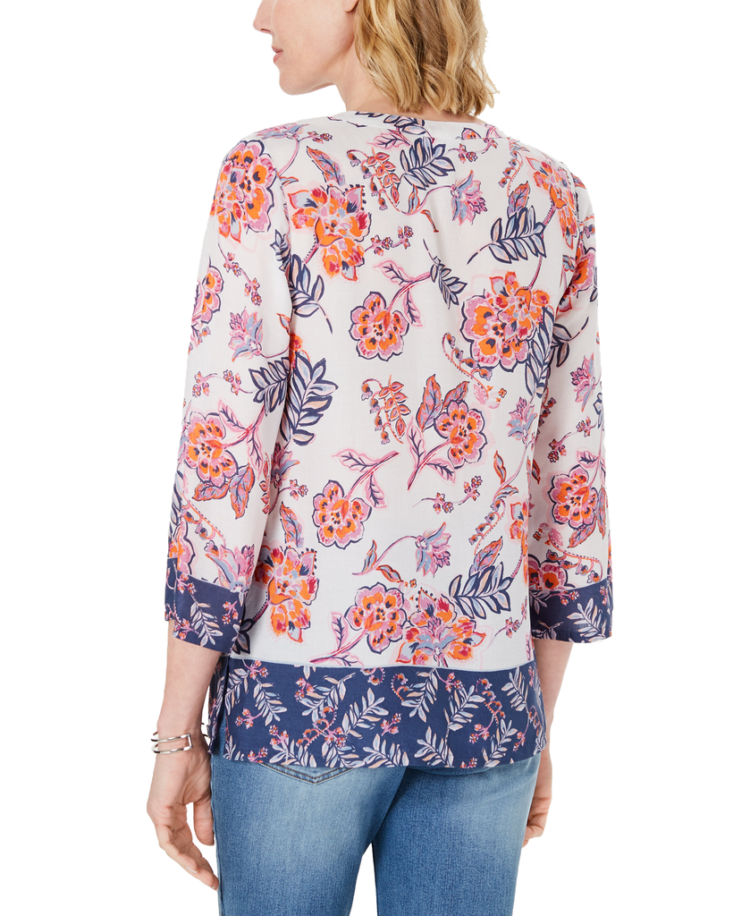 Charter Club Women Floral Print Tunic