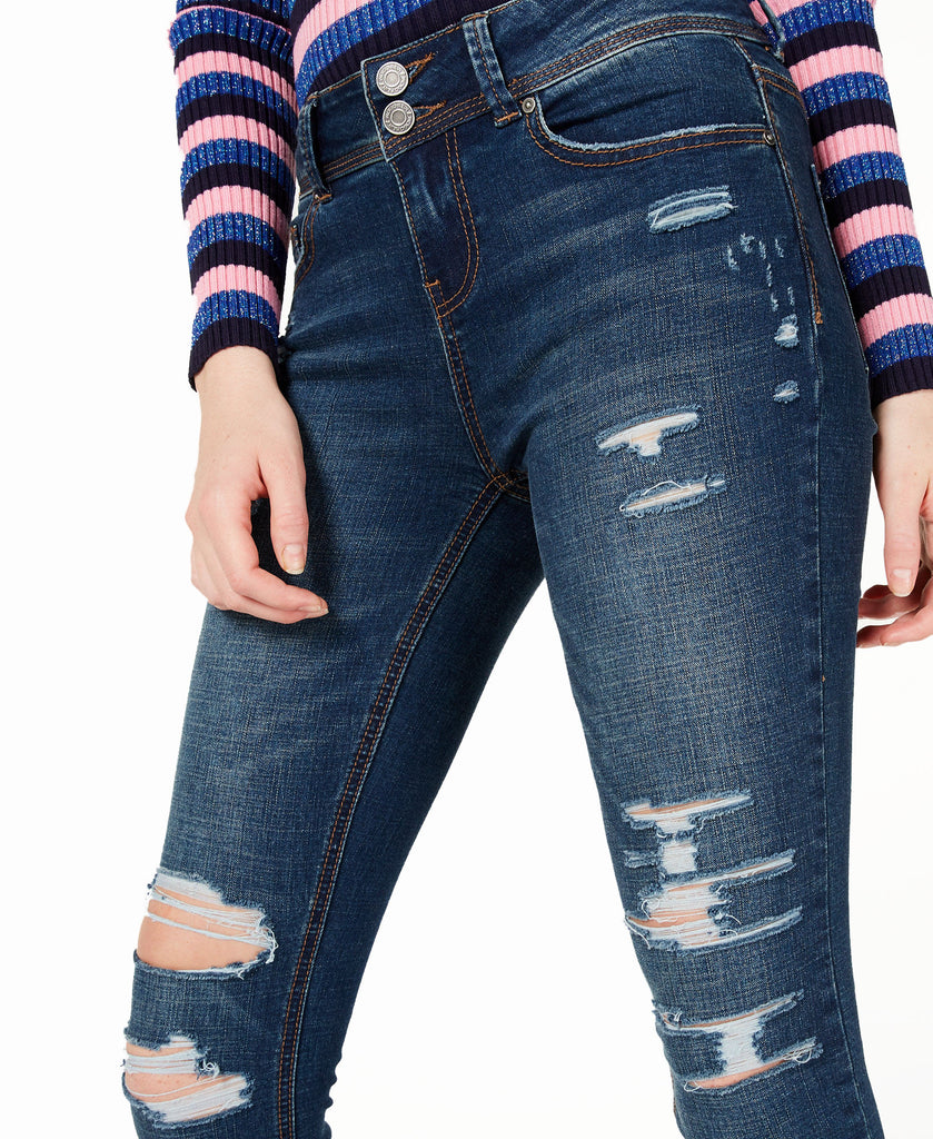 Indigo Rein Women Ripped Cuffed Skinny Jeans