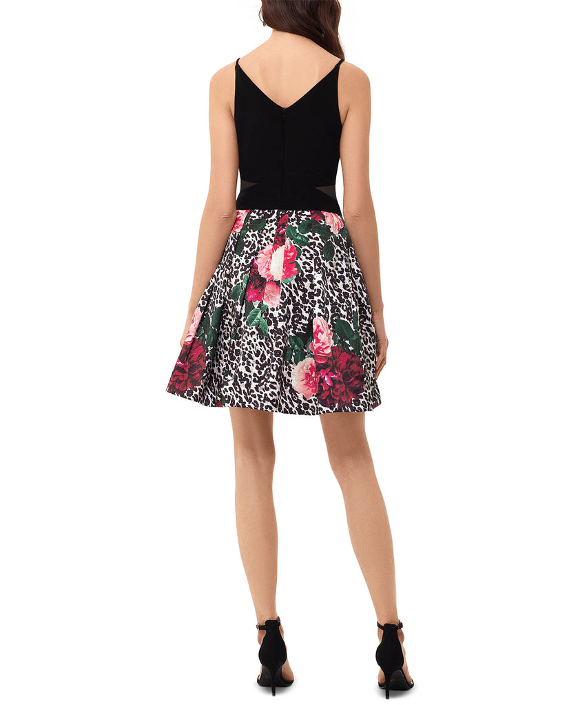 XSCAPE Women Mixed Print Fit & Flare Dress