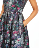 Tahari ASL Women V Neck Fit & Flare Dress