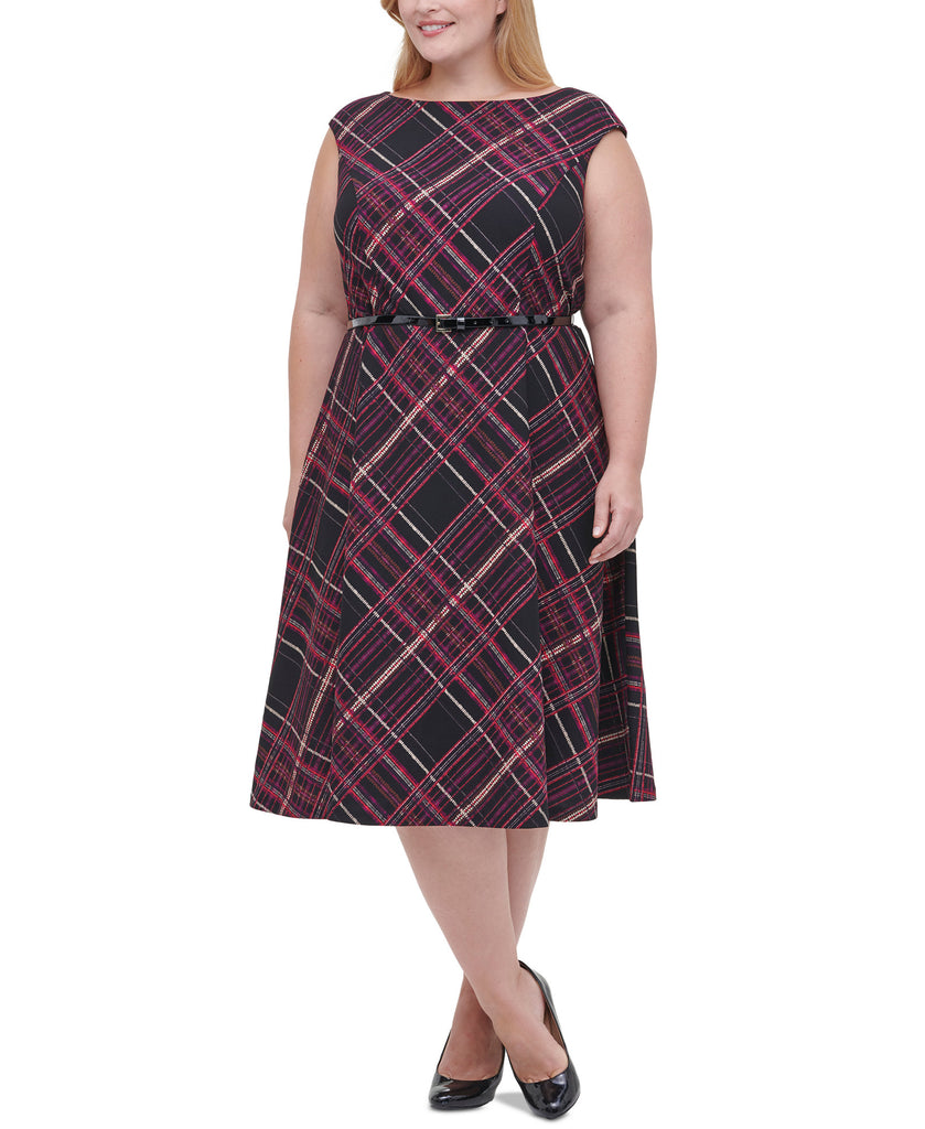 Tommy Hilfiger Women Plus Piper Plaid Fit & Flare Dress