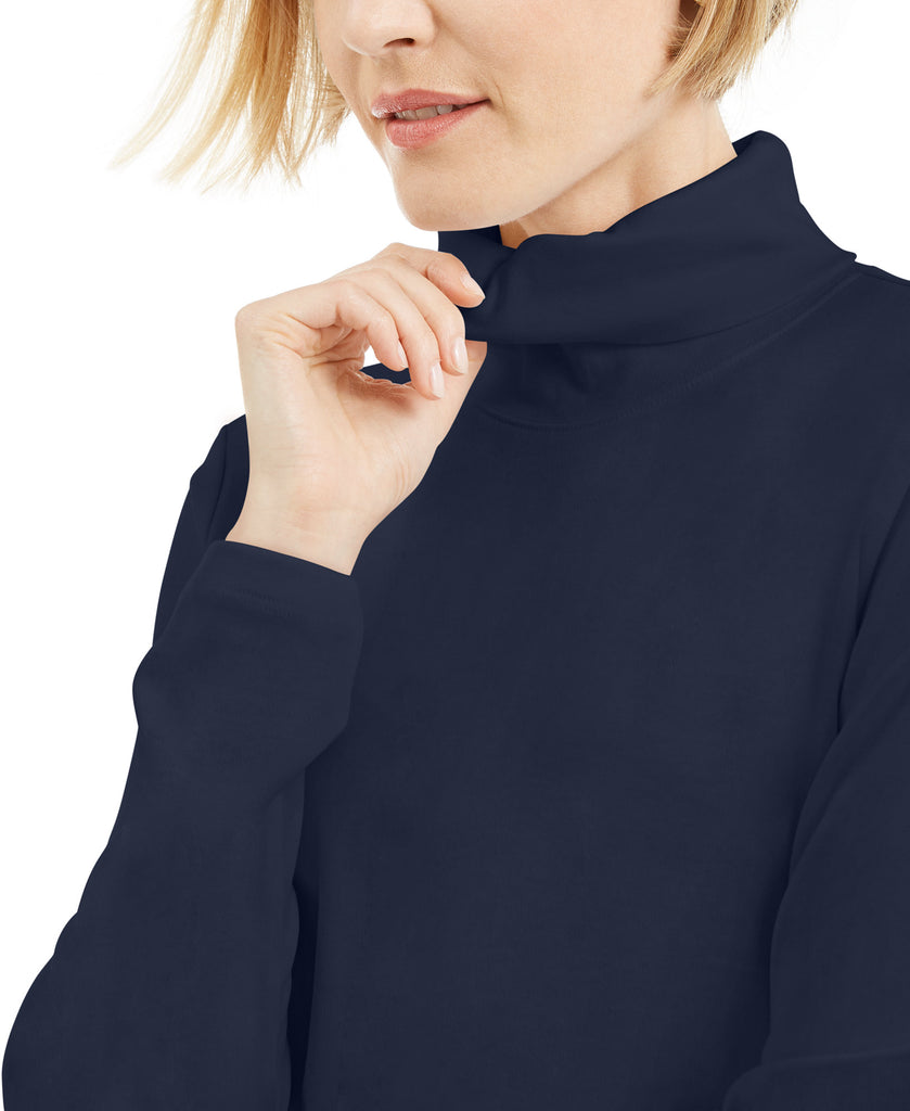 Karen Scott Women Cotton Turtleneck