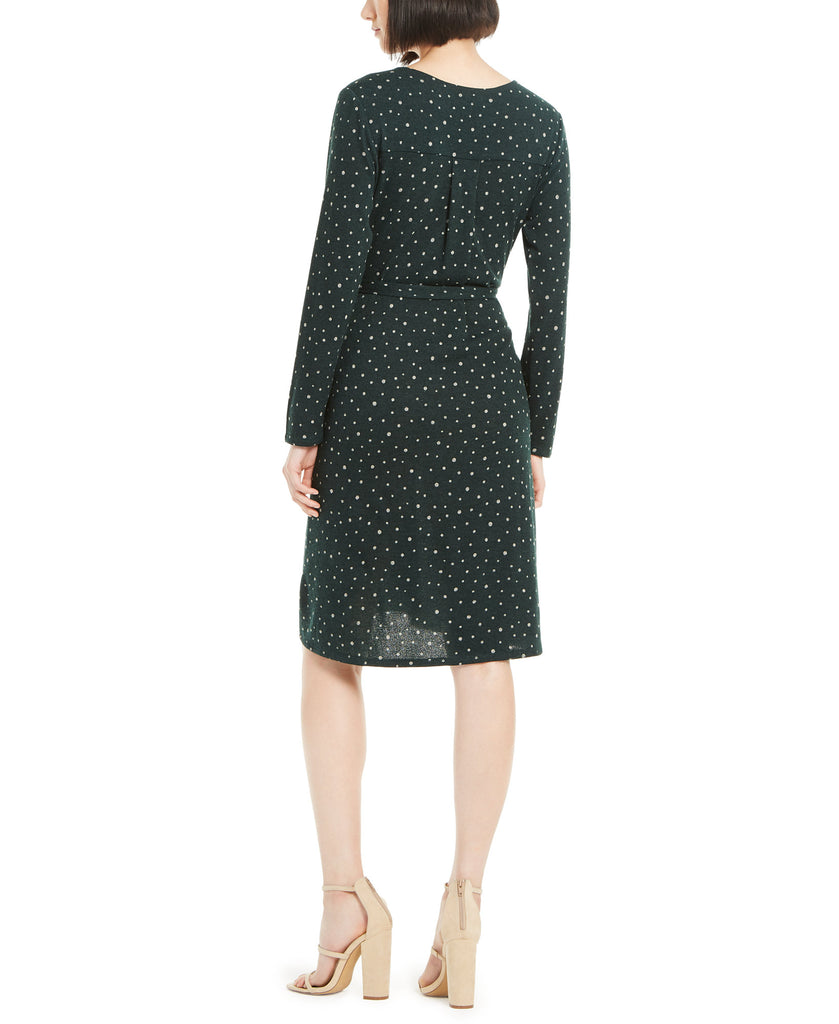 Monteau Women Petite Dot Wrap Dress