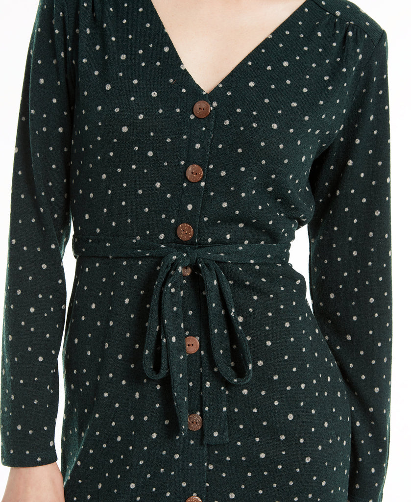 Monteau Women Petite Dot Wrap Dress