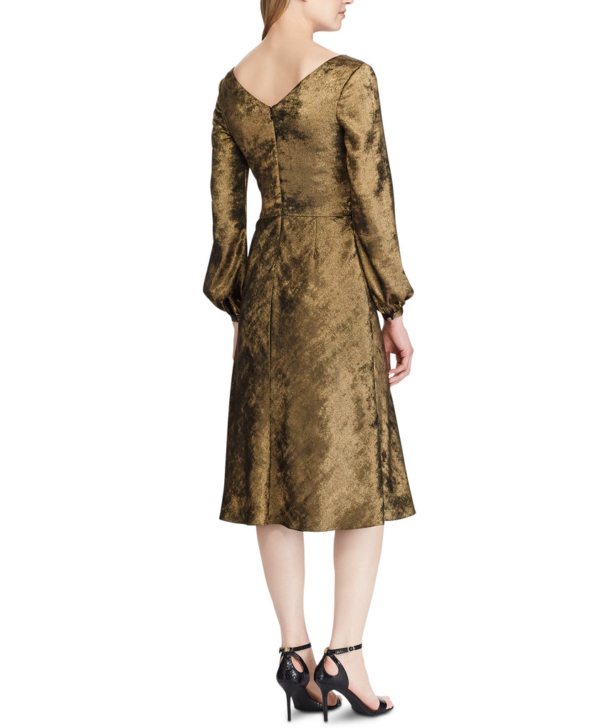 Lauren Ralph Lauren Women Faux Wrap Sateen Dress