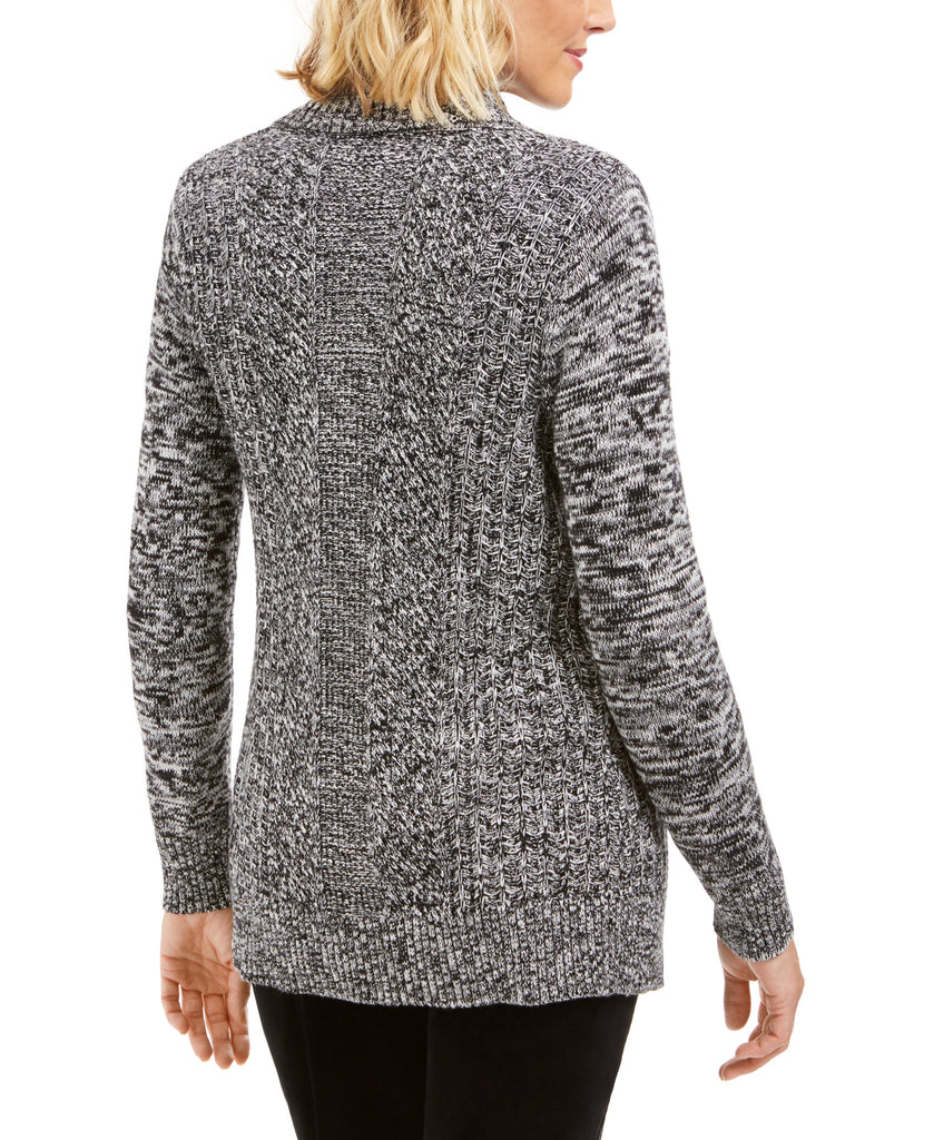 Charter Club Women Marled Shawl Collar Cardigan