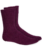 Charter Club Women Super Soft Solid Crew Socks Burgundy