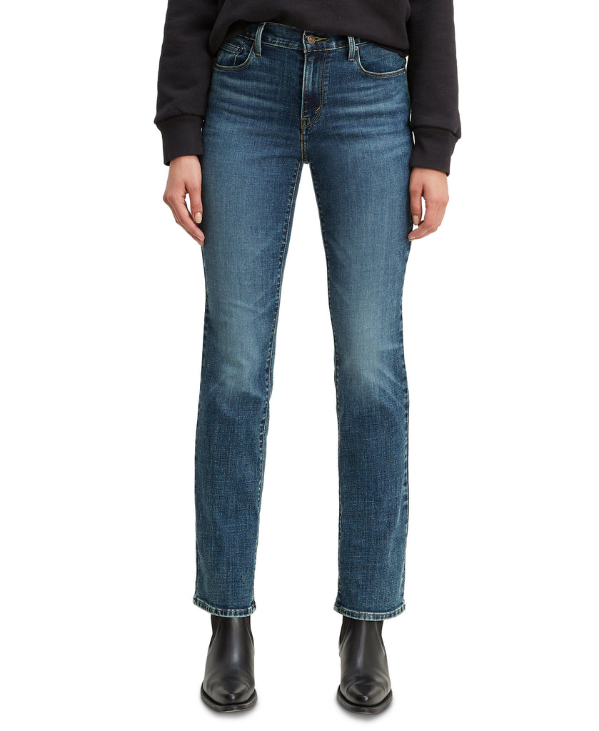 Levis Women Straight Leg Mid Rise Jeans