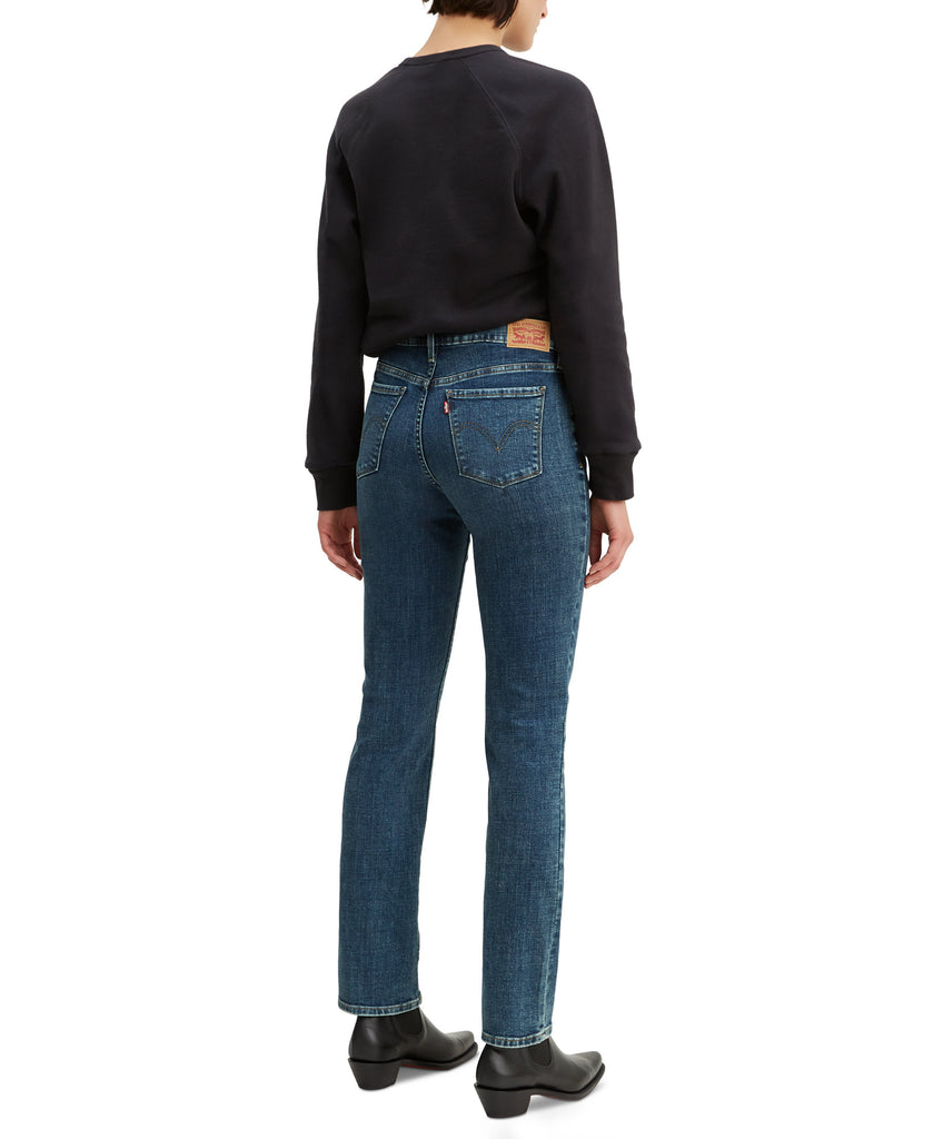 Levis Women Straight Leg Mid Rise Jeans