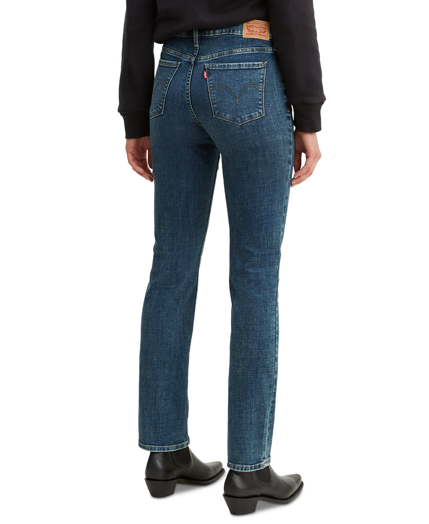 Levis Women Straight Leg Mid Rise Jeans