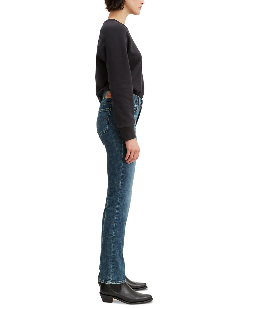 Levis Women Straight Leg Mid Rise Jeans