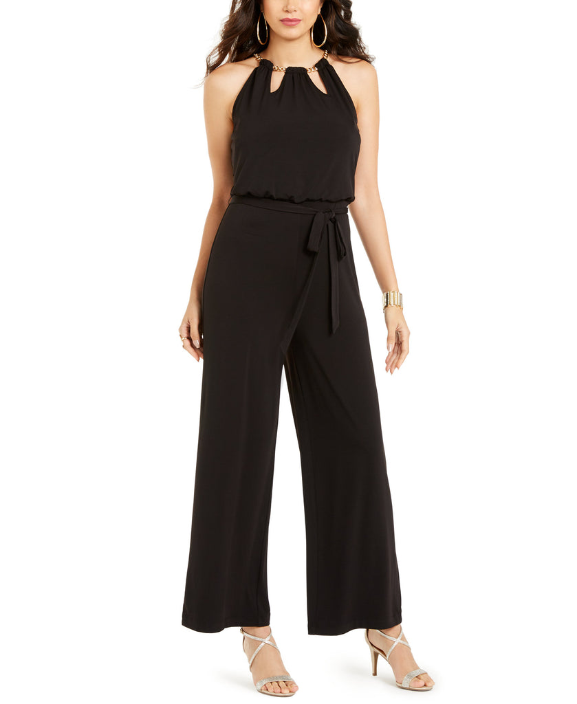 Thalia Sodi Women Chain Neck Jumpsuit Black