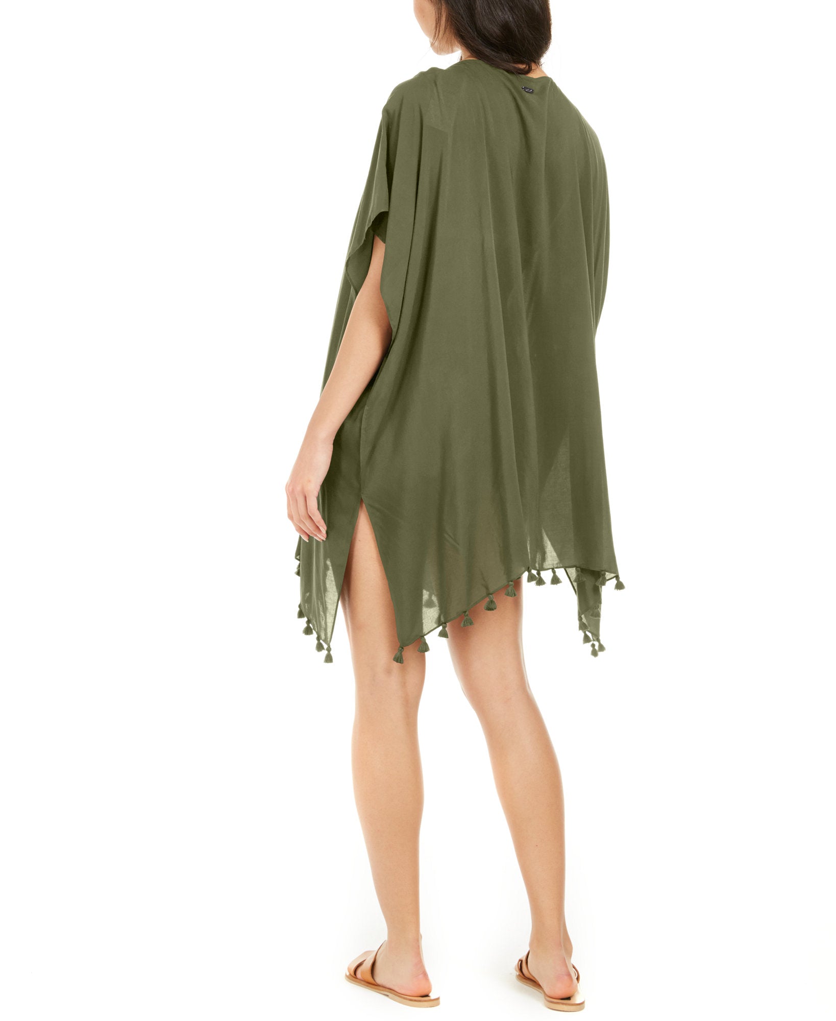 DKNY Women Pom Pom Caftan Swim Cover Up