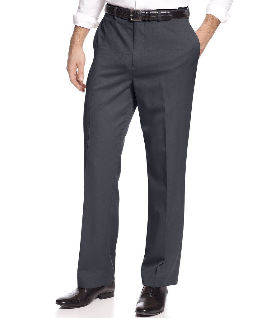 Louis Raphael New Charcoal Gray Mens Size 34x29 Flat Front Dress Pants, Men's