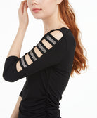 BCX Juniors Rhinestone Embellished Ladder Trim Top