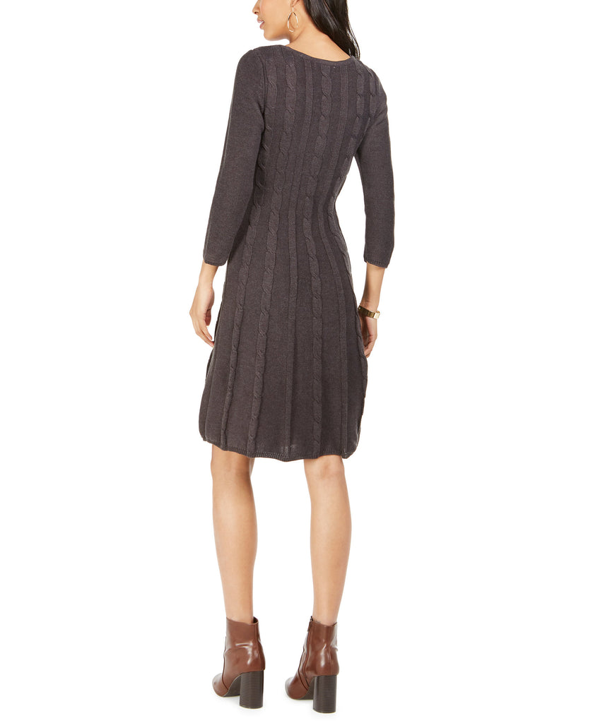 Nine West Women Cable Knit Sweater Dress