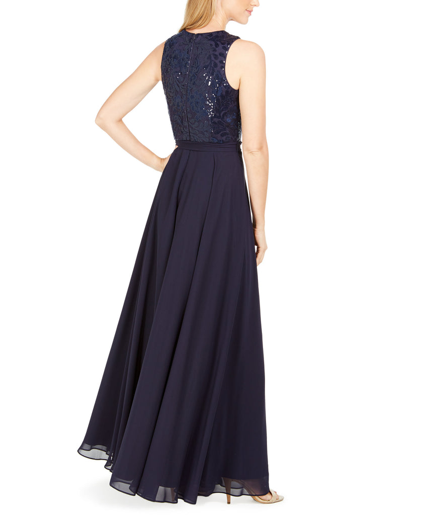 Calvin Klein Women Sequined & Chiffon Gown