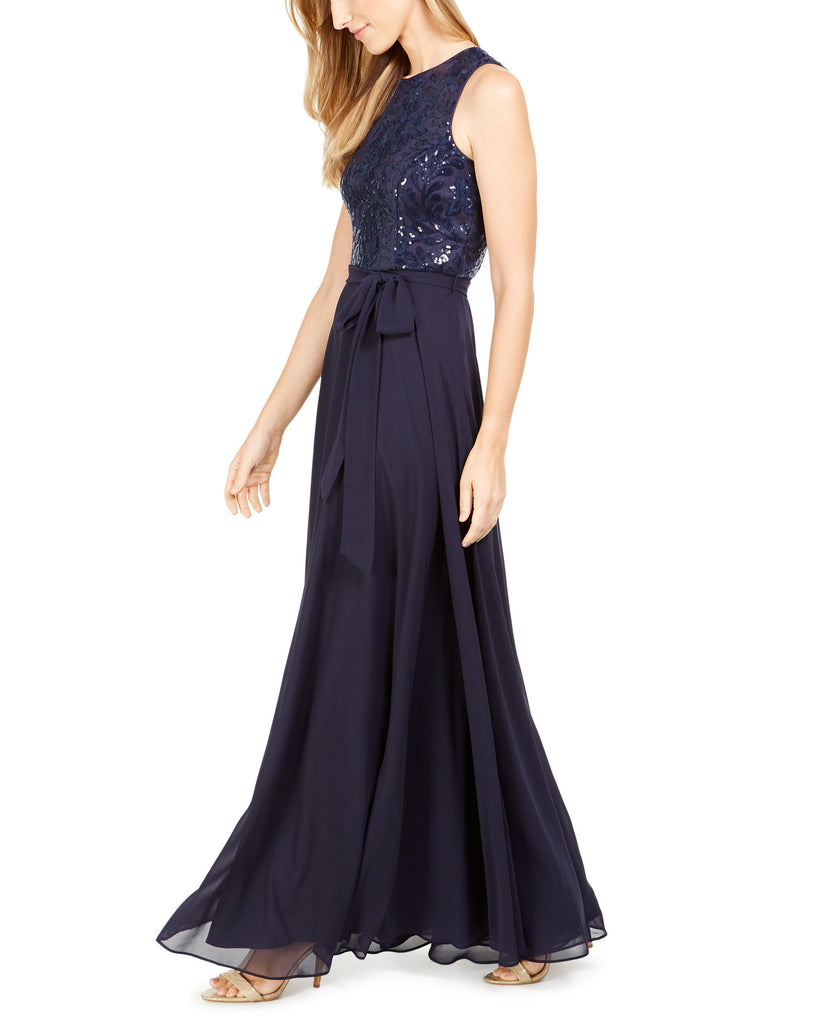 Calvin Klein Women Sequined & Chiffon Gown