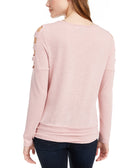 BCX Juniors Lattice Sleeve Top