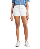 Levis Women Mid Length Shorts White Ice