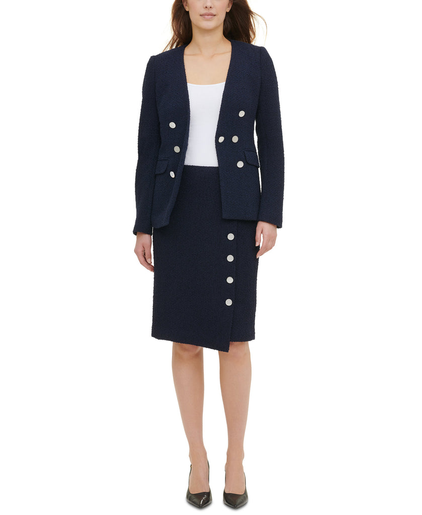 Calvin Klein Women Double Breasted Textured Blazer