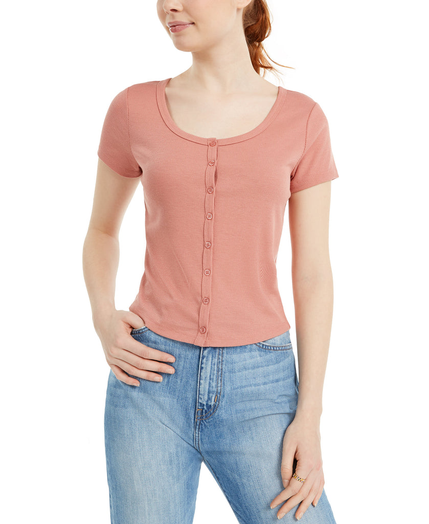 Hippie Rose Women Button Front Top Cactus Rose