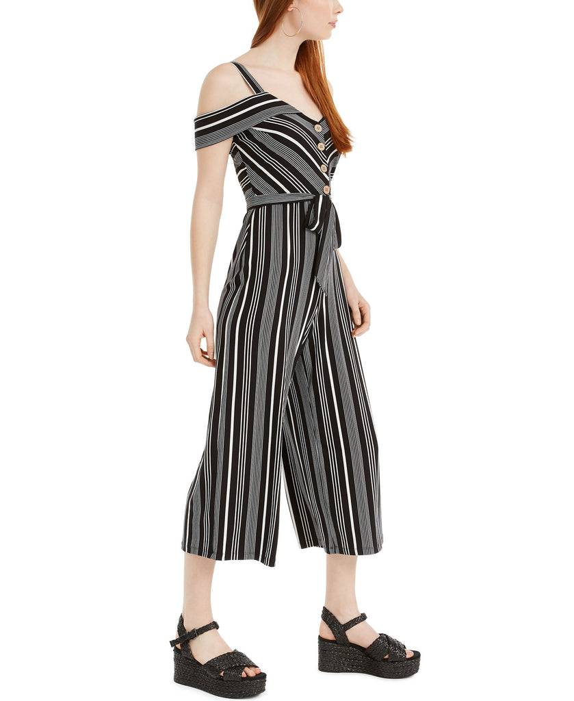 BCX Women Striped Off The Shoulder Jumpsuit