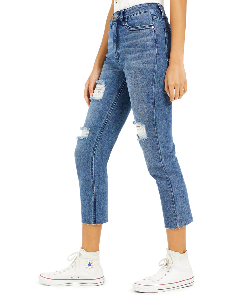 Tinseltown Women High Rise Cropped Jeans