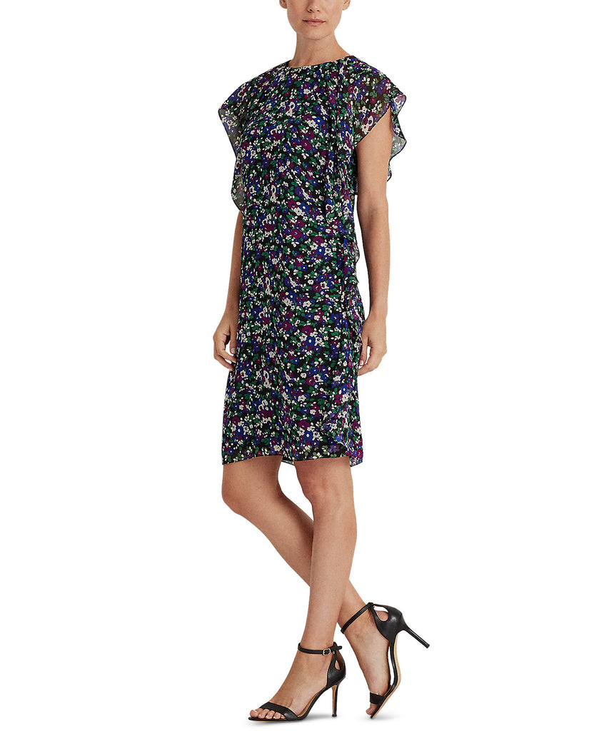 Lauren Ralph Lauren Women Floral Print Georgette Shift Dress