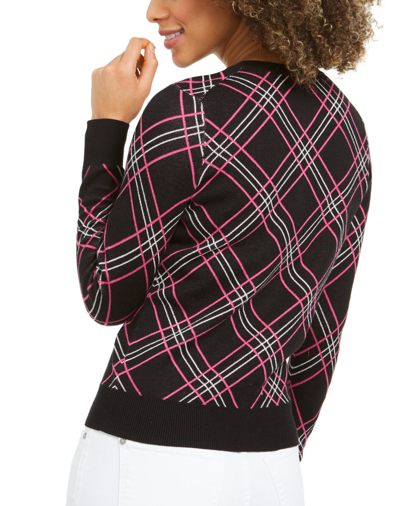 Charter Club Women Plaid Cardigan Sweater