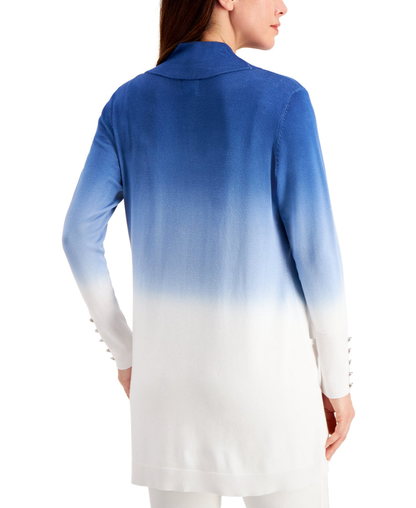 JM Collection Women Dip Dyed Button Trimmed Cardigan