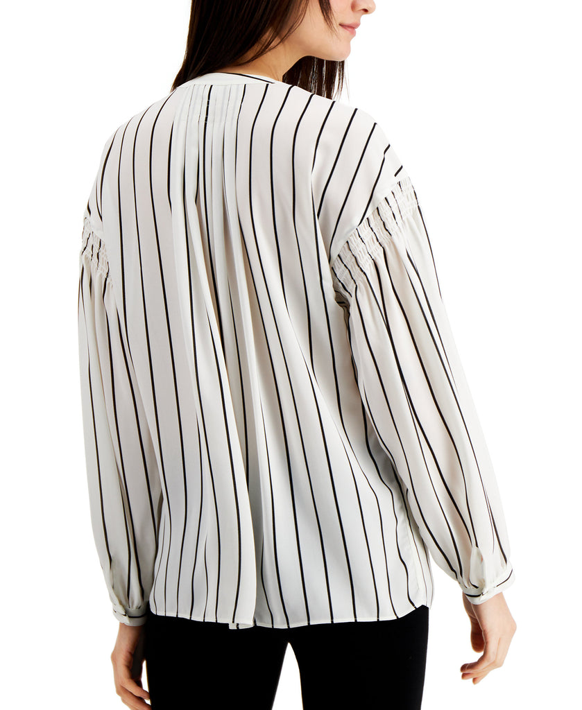 Alfani Women Striped Henley Top