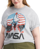 Love Tribe Women Plus Trendy Nasa Launch T Shirt